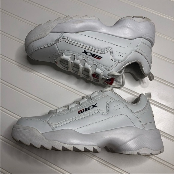 Sketchers SKX white memory foam sneakers 6.5 - Picture 4 of 8